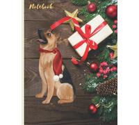 Christmas Notebook For Xmas With Dogs Large: College Ruled 8.5x11, 110 Pages Christmas Journal Notebook For Xmas Lovers With Large Breed/Size Dog, ... - Perfect Gift For Coworkers, Kids, Friends