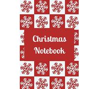 Christmas Notebook: Red snowflake Christmas notebook, Christmas planner, 100 page notebook