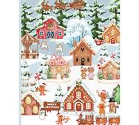 Christmas Notebook: Whimsical Gingerbread Wonderland Village Notebook /Journal with 150 pages wide ruled, Composition Notebook/Journaling or ... For all Ages/Kids/Teens/Adults