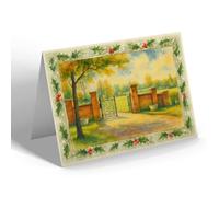 CHRISTMAS NOTELET - 1939-45 Memorial, Eureka Park, Swadlincote - Vintage Art Style
