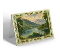 CHRISTMAS NOTELET - A Glimpse of Loch Awe near Cladich - Vintage Art Style