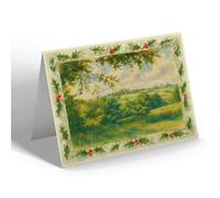 CHRISTMAS NOTELET - A Glimpse Of the Hare & Hounds, Sidbury - Vintage Art Style