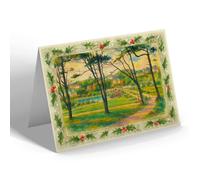 CHRISTMAS NOTELET - A Glimpse of the Park, Goodrington - Vintage Art Style