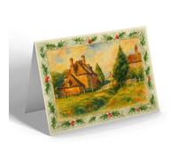 CHRISTMAS NOTELET - A Glimpse Of West Dean - Vintage Art Style
