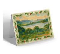 CHRISTMAS NOTELET - A View from Inverness Road, Fort Augustus - Vintage Art Style