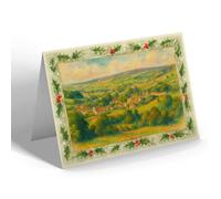 CHRISTMAS NOTELET - A View from the South, Rowsley - Vintage Art Style