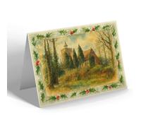 CHRISTMAS NOTELET - Aldershot. Old Parish Church (b) - Vintage Art Style
