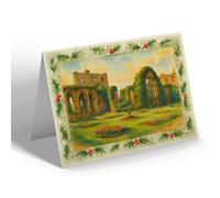 CHRISTMAS NOTELET - Ashby-de-la-Zouch Castle - Vintage Art Style