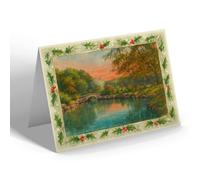 CHRISTMAS NOTELET - Ashton Gardens, St Annes-on-the-Sea (b) - Vintage Art Style