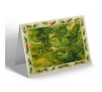 CHRISTMAS NOTELET - At the Alpine Bridge, Llandrindod Wells - Vintage Art Style