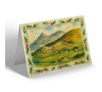 CHRISTMAS NOTELET - Ballachulish from Bienbhan & Pass of Glencoe - Vintage Art Style
