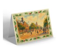 CHRISTMAS NOTELET - Barrow-in-Furness. Abbey Road - Vintage Art Style