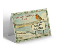 CHRISTMAS NOTELET - Barry Island - Barry Island - Vintage Design
