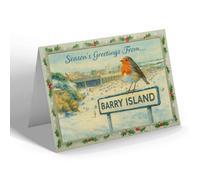 CHRISTMAS NOTELET - Barry Island - Scenic Railway - Vintage Design