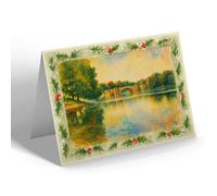 CHRISTMAS NOTELET - Blenheim. Lake & Grand Bridge - Vintage Art Style