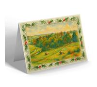 CHRISTMAS NOTELET - Bourne View, Porton - Vintage Art Style