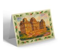 CHRISTMAS NOTELET - Bowes Museum, Barnard Castle - Vintage Art Style