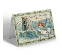 CHRISTMAS NOTELET - Bristol - Clifton Suspension Bridge - Vintage Design