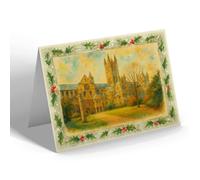 CHRISTMAS NOTELET - Canterbury Cathedral from the North (b) - Vintage Art Style