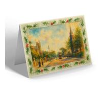 CHRISTMAS NOTELET - Cardiff. Newport Road (b) - Vintage Art Style