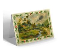 CHRISTMAS NOTELET - Carding Mill Valley, Church Stretton (a) - Vintage Art Style