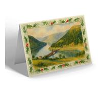 CHRISTMAS NOTELET - Careg Ddu Dam, Elan Valley - Vintage Art Style