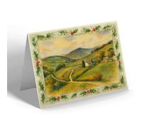 CHRISTMAS NOTELET - Cefngwyn Hall & Farm, Aberangell - Vintage Art Style