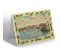CHRISTMAS NOTELET - Central Promenade, Morecambe (a) - Vintage Art Style