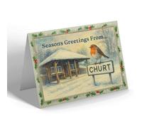 CHRISTMAS NOTELET - Churt - Mr Lloyd George's Farm Shop - Vintage Design c