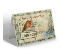 CHRISTMAS NOTELET - Cirencester - Dyer Street - Vintage Design