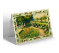 CHRISTMAS NOTELET - Coronation Gardens, Stoke-on-Trent - Vintage Art Style