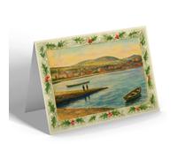 CHRISTMAS NOTELET - Dalintober from the Esplanade, Campbeltown - Vintage Art Style