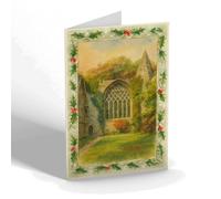 CHRISTMAS NOTELET - Dunfermline Abbey, Frater Hall looking West - Vintage Art Style