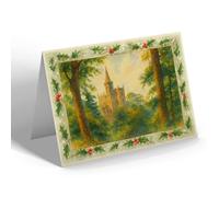 CHRISTMAS NOTELET - Dunfermline Abbey from the West - Vintage Art Style