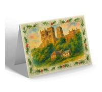 CHRISTMAS NOTELET - Durham Cathedral (a) - Vintage Art Style