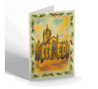 CHRISTMAS NOTELET - Edinburgh. St Giles Cathedral (a) - Vintage Art Style