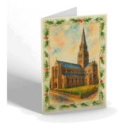 CHRISTMAS NOTELET - Edinburgh. St Mary's Cathedral - Vintage Art Style