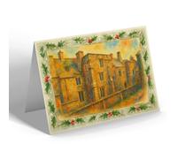 CHRISTMAS NOTELET - Exeter. St Nicholas Priory. Western Front - Vintage Art Style
