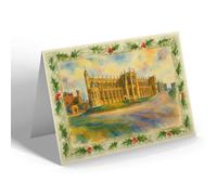 CHRISTMAS NOTELET - Exterior Of St George's Chapel, Windsor (a) - Vintage Art Style