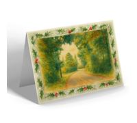 CHRISTMAS NOTELET - Forest Road, East Horsley (a) - Vintage Art Style