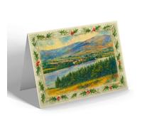 CHRISTMAS NOTELET - Fort Augustus from Glendoe Road - Vintage Art Style