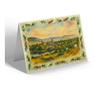 CHRISTMAS NOTELET - Fort Augustus St Benedict's Abbey from North - Vintage Art Style