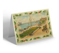 CHRISTMAS NOTELET - General View, East End, Morecambe (a) - Vintage Art Style