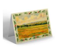 CHRISTMAS NOTELET - General View Towards the Station Kennethmont - Vintage Art Style
