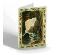 CHRISTMAS NOTELET - Glimpse from the Devil's Hole, Jersey - Vintage Art Style