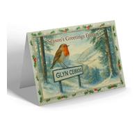 CHRISTMAS NOTELET - Glyn Ceiriog - A Peep through the Trees - Vintage Design