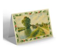 CHRISTMAS NOTELET - Grand Union Canal, Aylestone, Leicester - Vintage Art Style