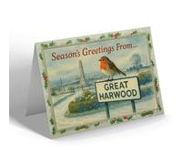 CHRISTMAS NOTELET - Great Harwood - War Memorial - Vintage Design