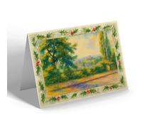 CHRISTMAS NOTELET - Guildford Cathedral from the Hog's Back - Vintage Art Style