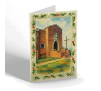 CHRISTMAS NOTELET - Guildford Cathedral, St Ursula's Porch - Vintage Art Style
